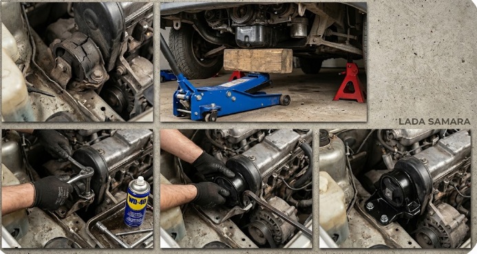 lada samara motor kulağı değişimi