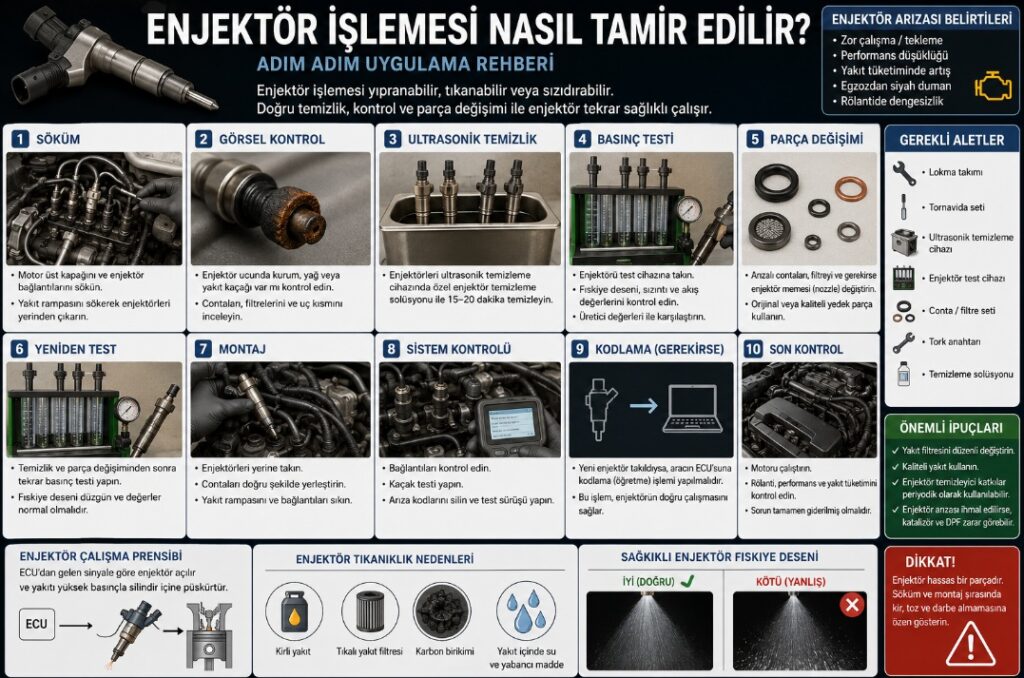 enjektör işemesi nasıl tamir edilir