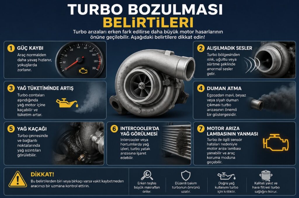 turbo bozulması belirtileri