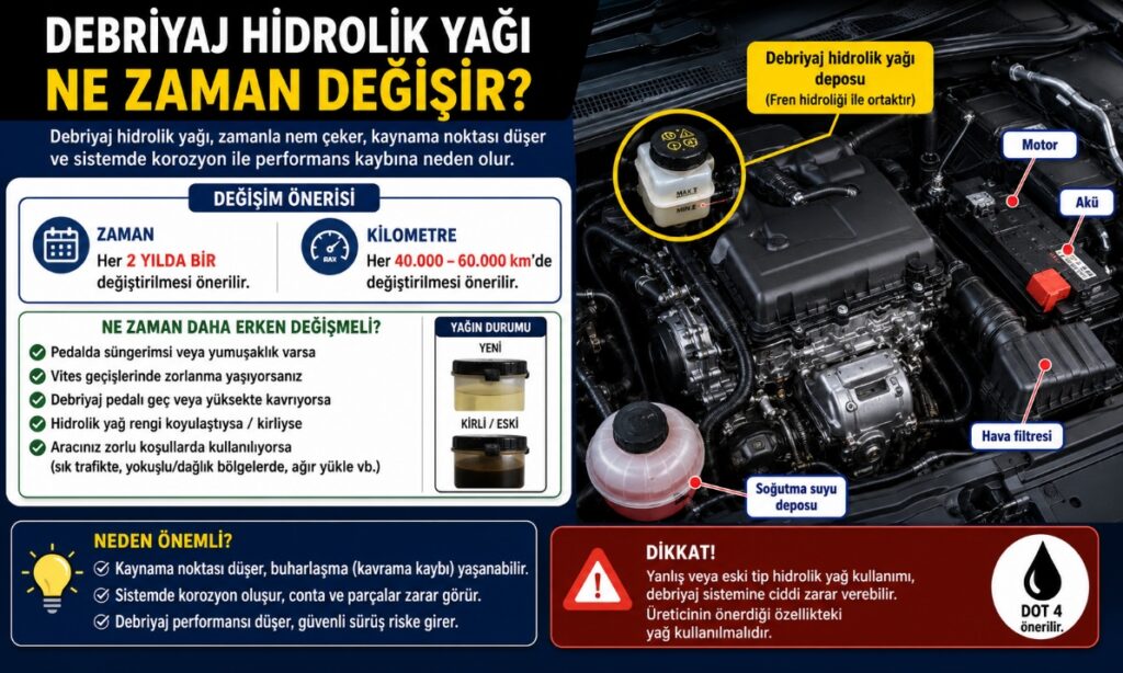 debriyaj hidroliği ne zaman değişmeli