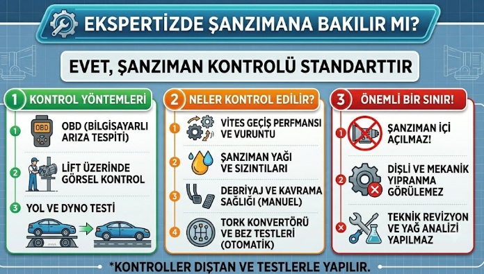 Ekspertizde şanzımana bakılır mı
