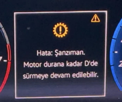 Hata şanzıman motor durana kadar D’de sürmeye devam edilebilir ne demek ?