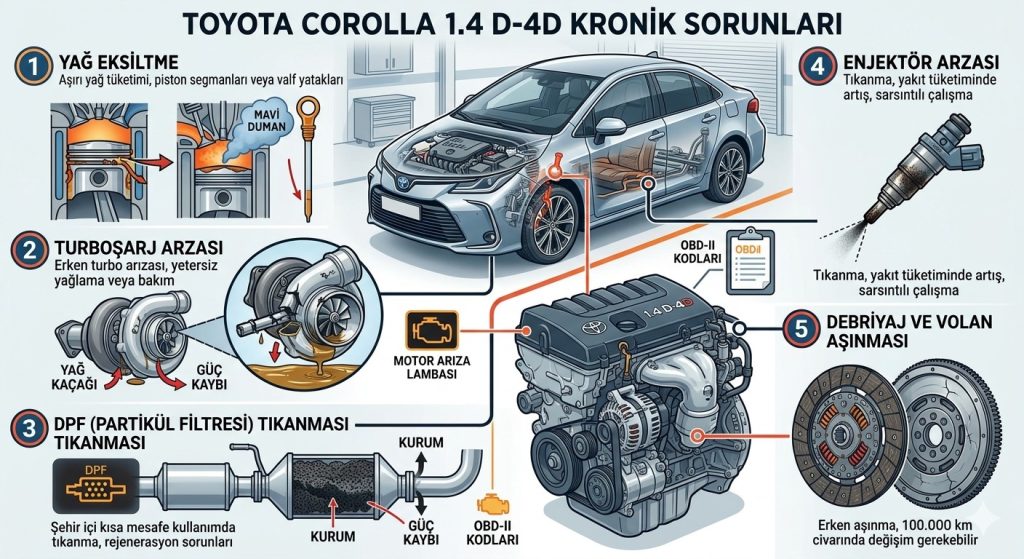 Toyota Corolla 1.4 d-4d kronik sorunları
