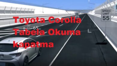 Toyota Corolla Tabela Okuma kapatma