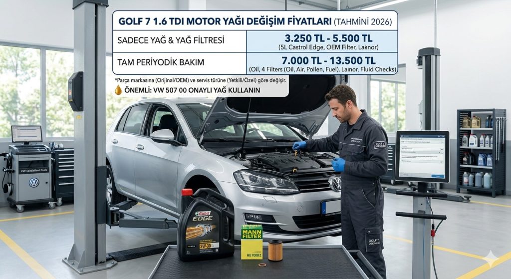 Golf 7 1.6 TDI yağ değişimi