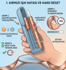 kırmızı ışık hatası hard reset