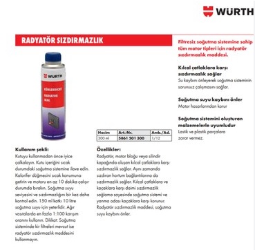 würth radyatör tıkayıcı yorumlar1